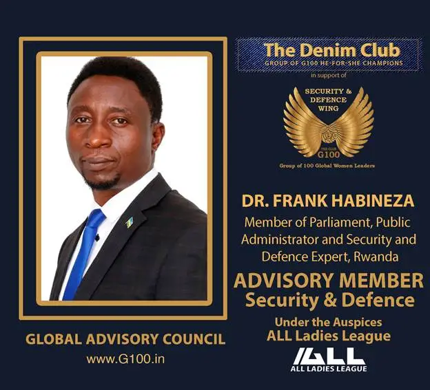 Dr. Frank Habineza Joins Global Advisory Council of G100 Denim Club’s Security and Defence Wing